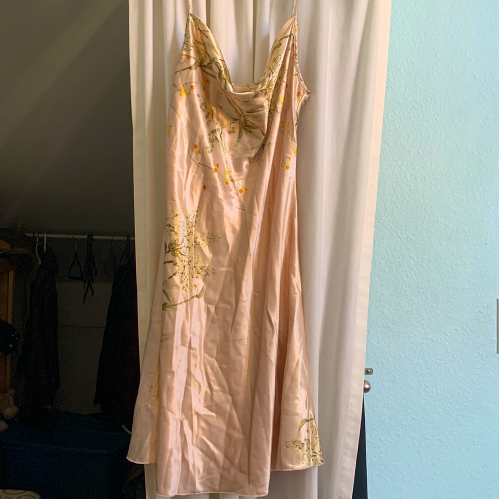 Light pink silk sleeping dress